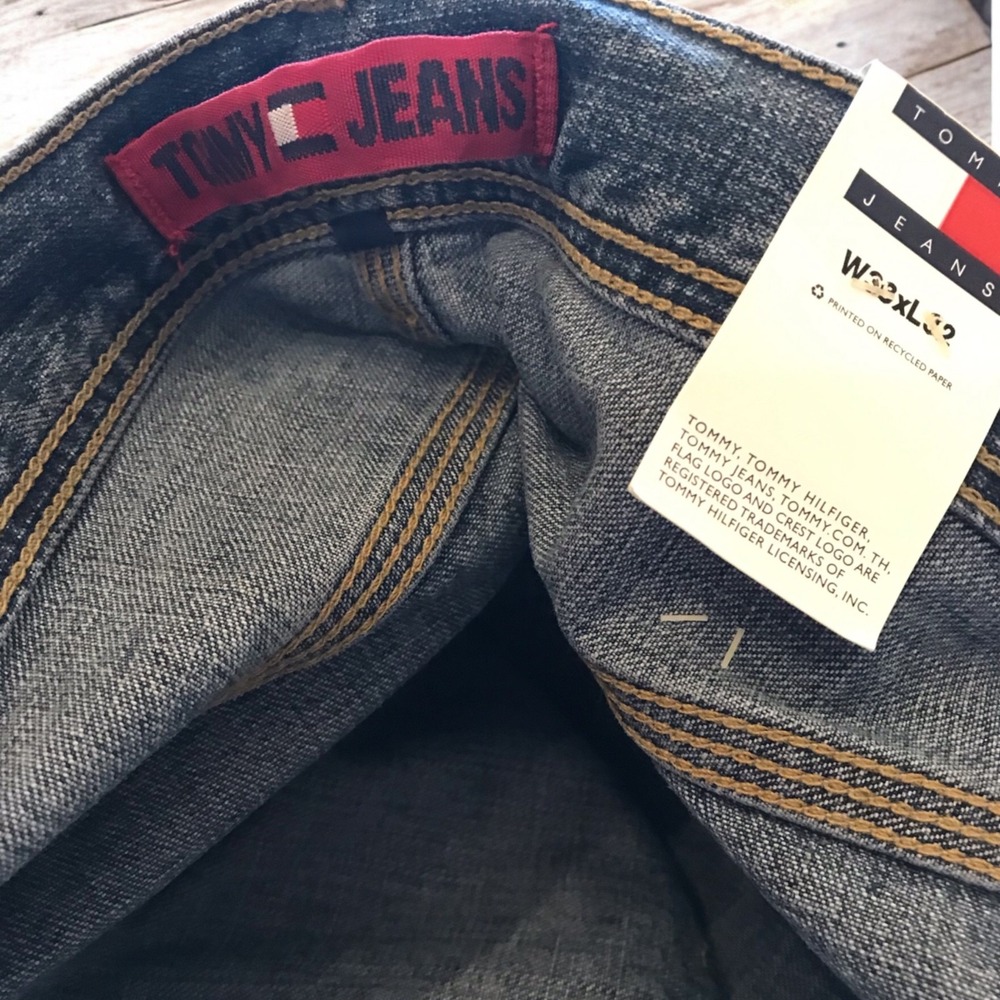 VTG 2003 Men 35x32 Tommy Hilfiger Carpenter‎ Jeans  Baggy Wide Leg Skater Y2K - Picture 7 of 9